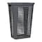 Mind Reader 50L Tapered Laundry Hamper with Swiss Cross Cut-Outs, Gray